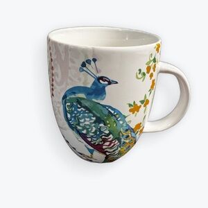 Peacock Design Porcelain Mug